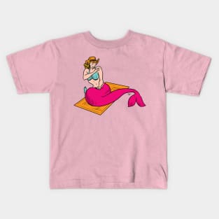 Mermaid on the Beach Kids T-Shirt